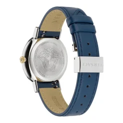 Ure^Versace Chic Læderur Blå Guld Grå