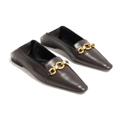 Ballerina Sko<Saint Laurent Chris Flat Brun
