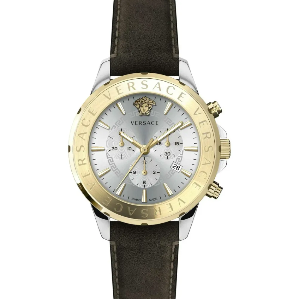 Ure<Versace Chrono Signature Watch Brun