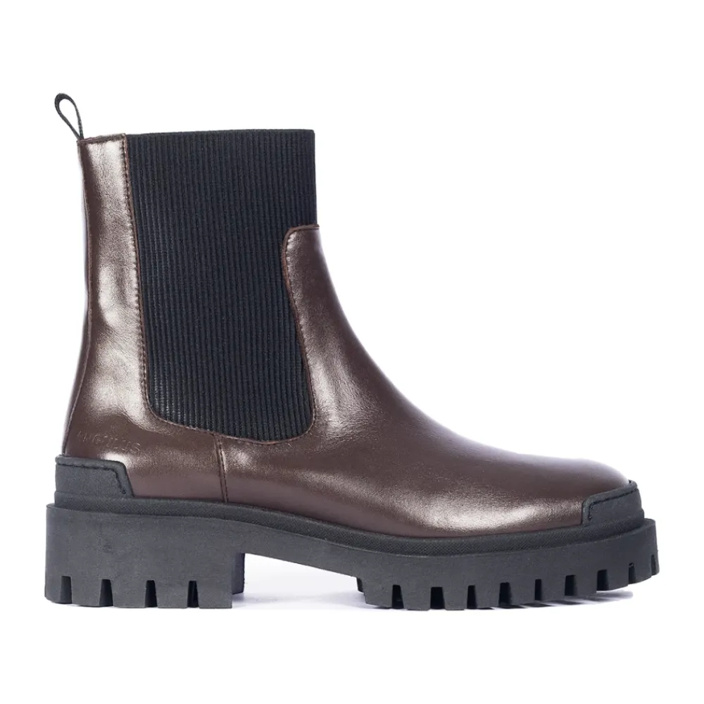 Chelsea Boots^Angulus Chunky Chelsea Boot - / Sort Brun