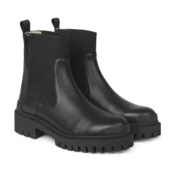 Chelsea Boots^Angulus Chunky Chelsea Boot i Læder Sort