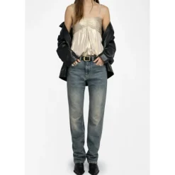 Bluser & Skjorter<Zadig & Voltaire Cippie Satin Camisole Gul