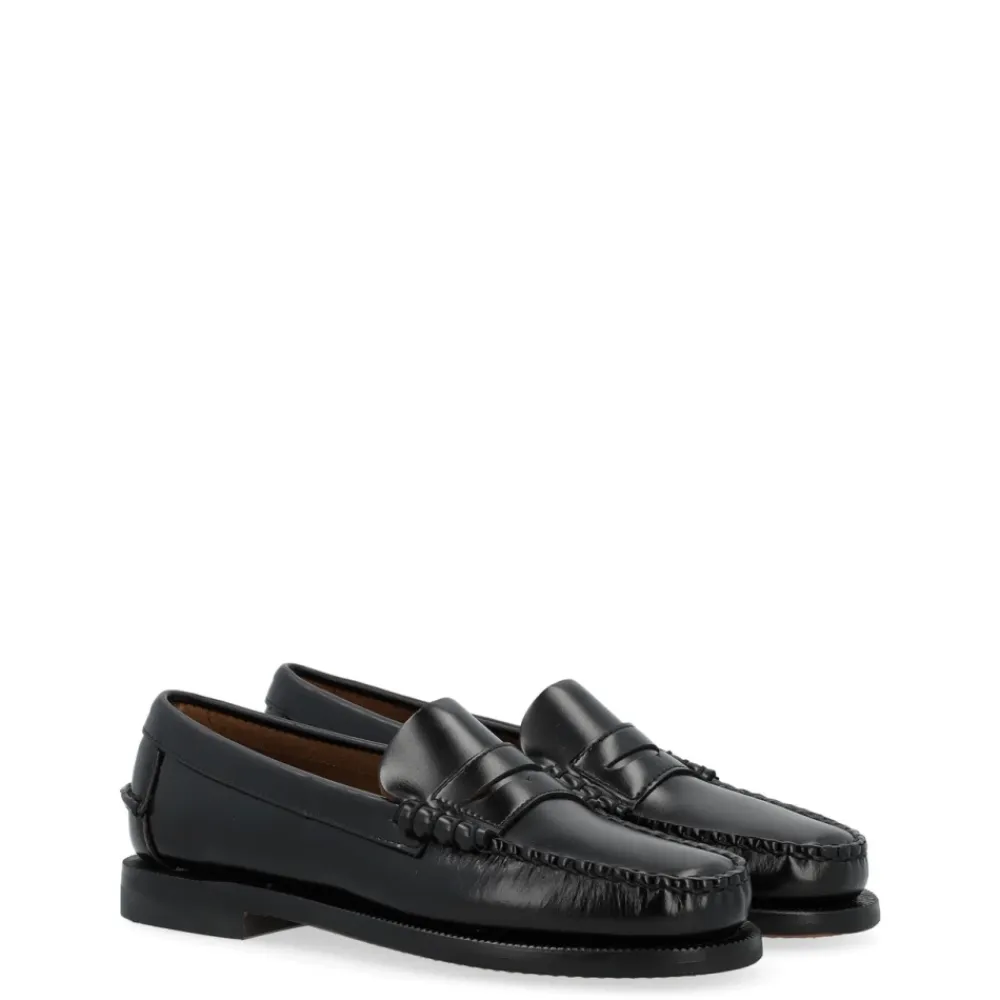 Loafers<Sebago Classic Dan Moccasin Sort