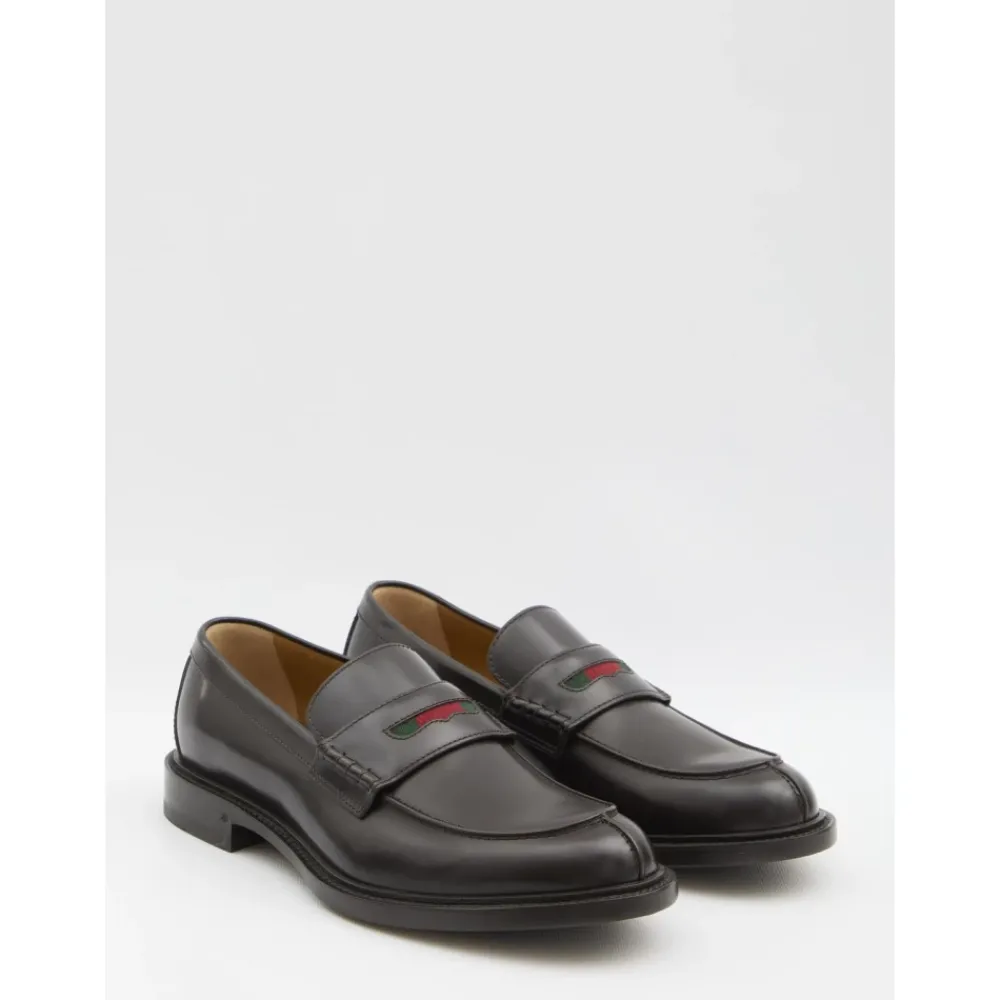 Loafers^Gucci Classic Monogram Loafers Brun