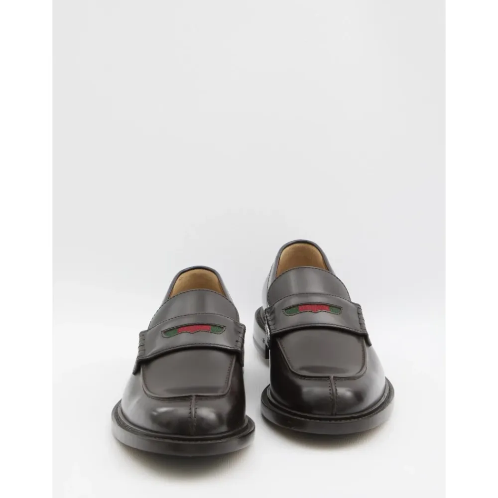 Loafers^Gucci Classic Monogram Loafers Brun