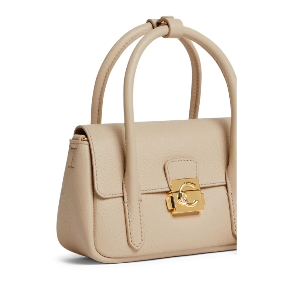 Bæltetasker^Coccinelle C-Me Lock Mini Bag Beige