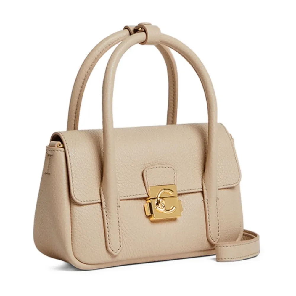 Bæltetasker^Coccinelle C-Me Lock Mini Bag Beige