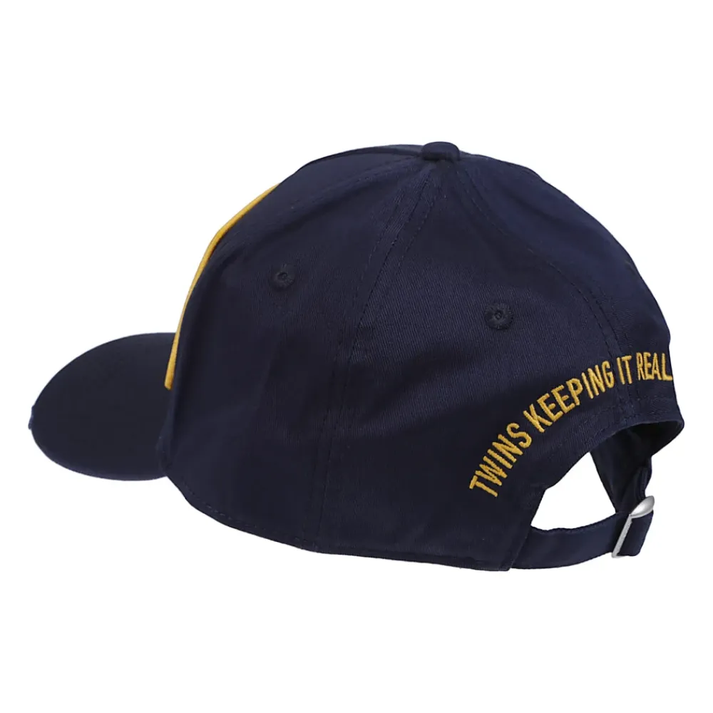 Huer, Kasketter & Hatte^Dsquared2 Collegiate Logo Patch Baseball Cap Blå