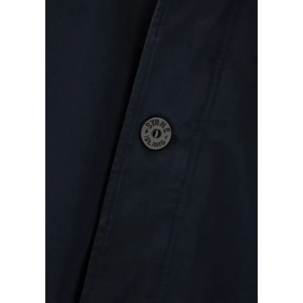Frakker<Stone Island Compass-Badge Button-Up Coat Blå