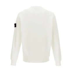 Sweatshirts^Stone Island Compass-badge Crew-neck Sweatshirt Hvid