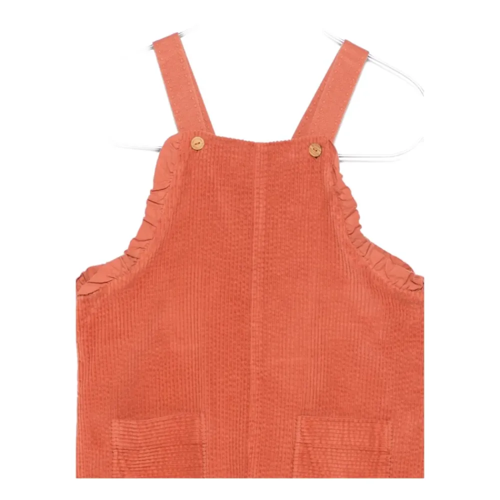 Jumpsuits<Laranjinha Corduroy Overalls med Flæser Orange