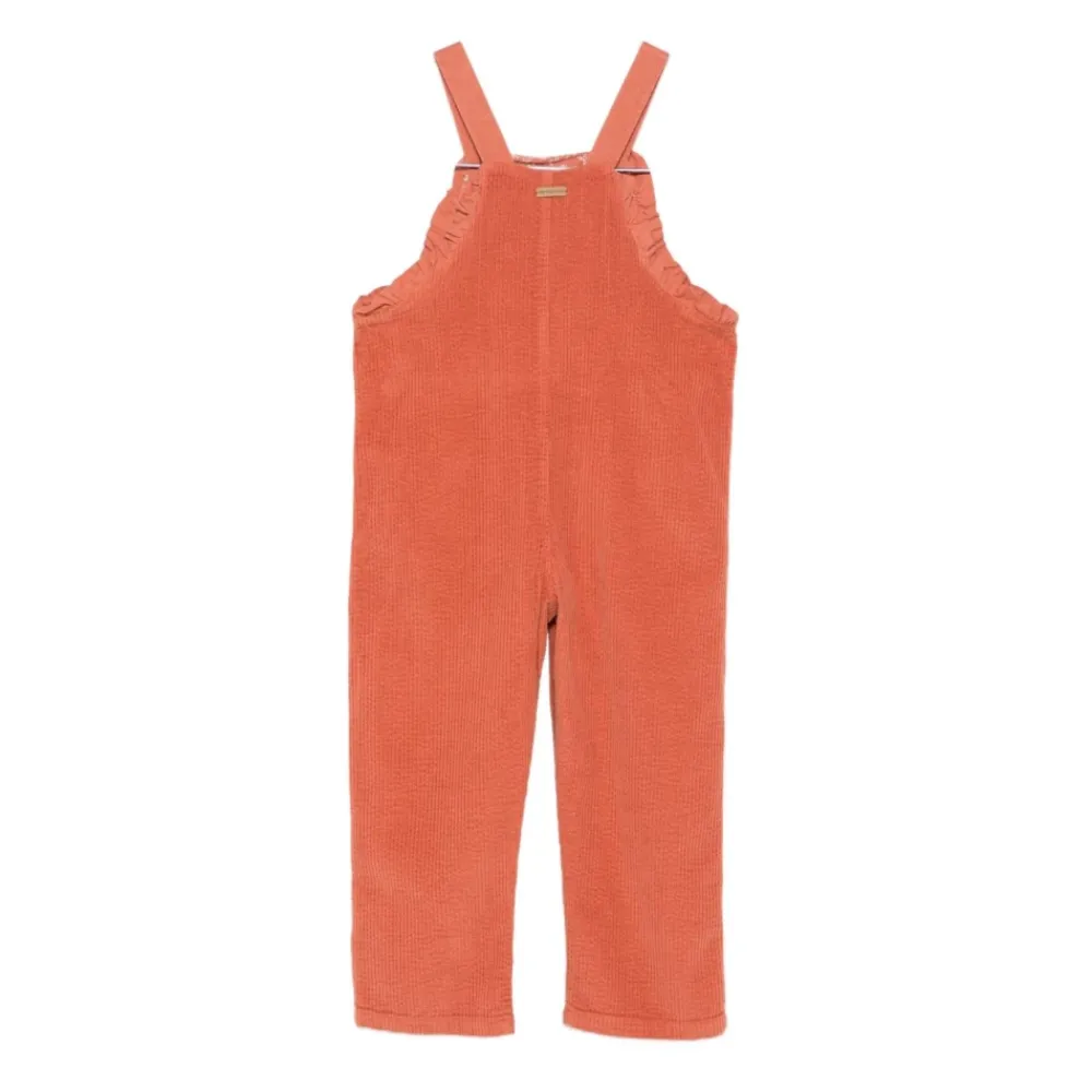 Jumpsuits<Laranjinha Corduroy Overalls med Flæser Orange