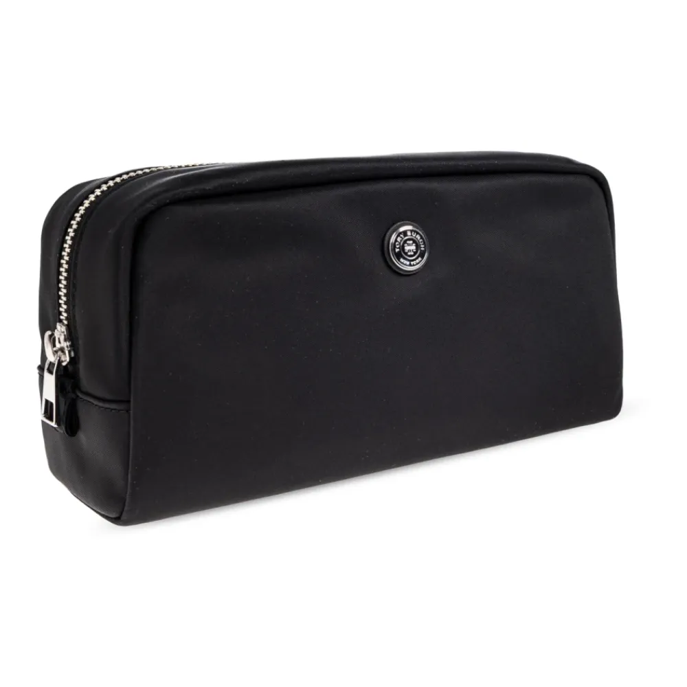 Toilettasker<Tory Burch Cosmetic Bag with Logo Sort