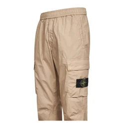 Bukser<Stone Island Cotton Canvas Cargo Trousers Beige