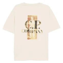 T-Shirts<C.P. Company Cotton Crew Neck T-Shirt Beige
