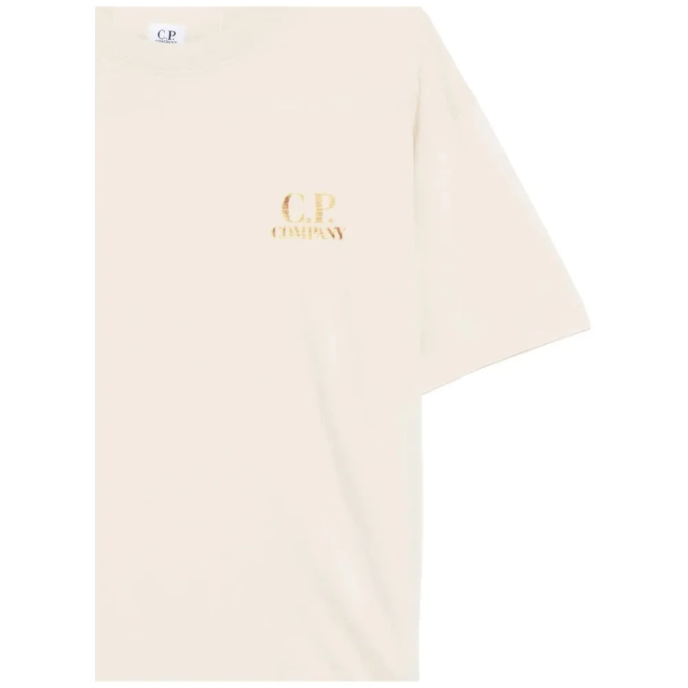 T-Shirts<C.P. Company Cotton Crew Neck T-Shirt Beige