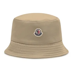 Huer & Kasketter^Moncler Cotton Gabardine Bucket Hat Beige