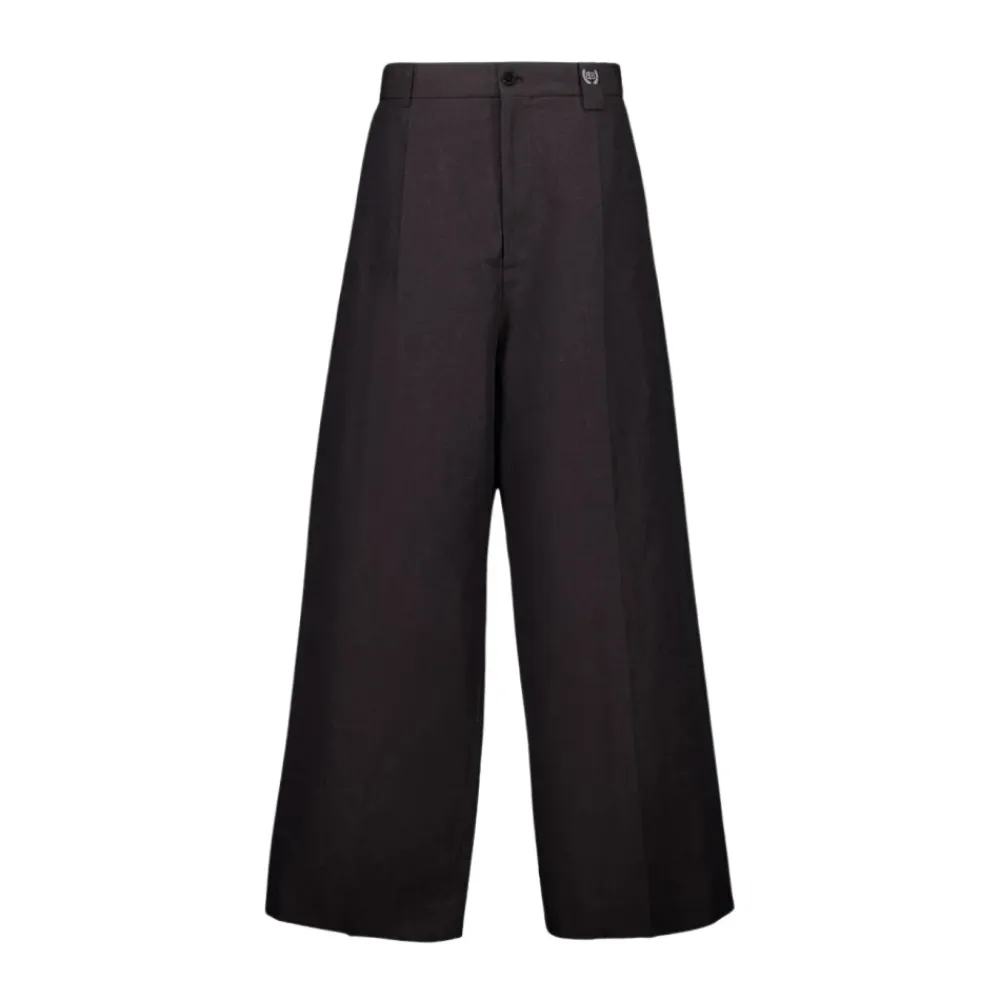 Bukser^Balenciaga Cotton Large-Fit Bukser Sort