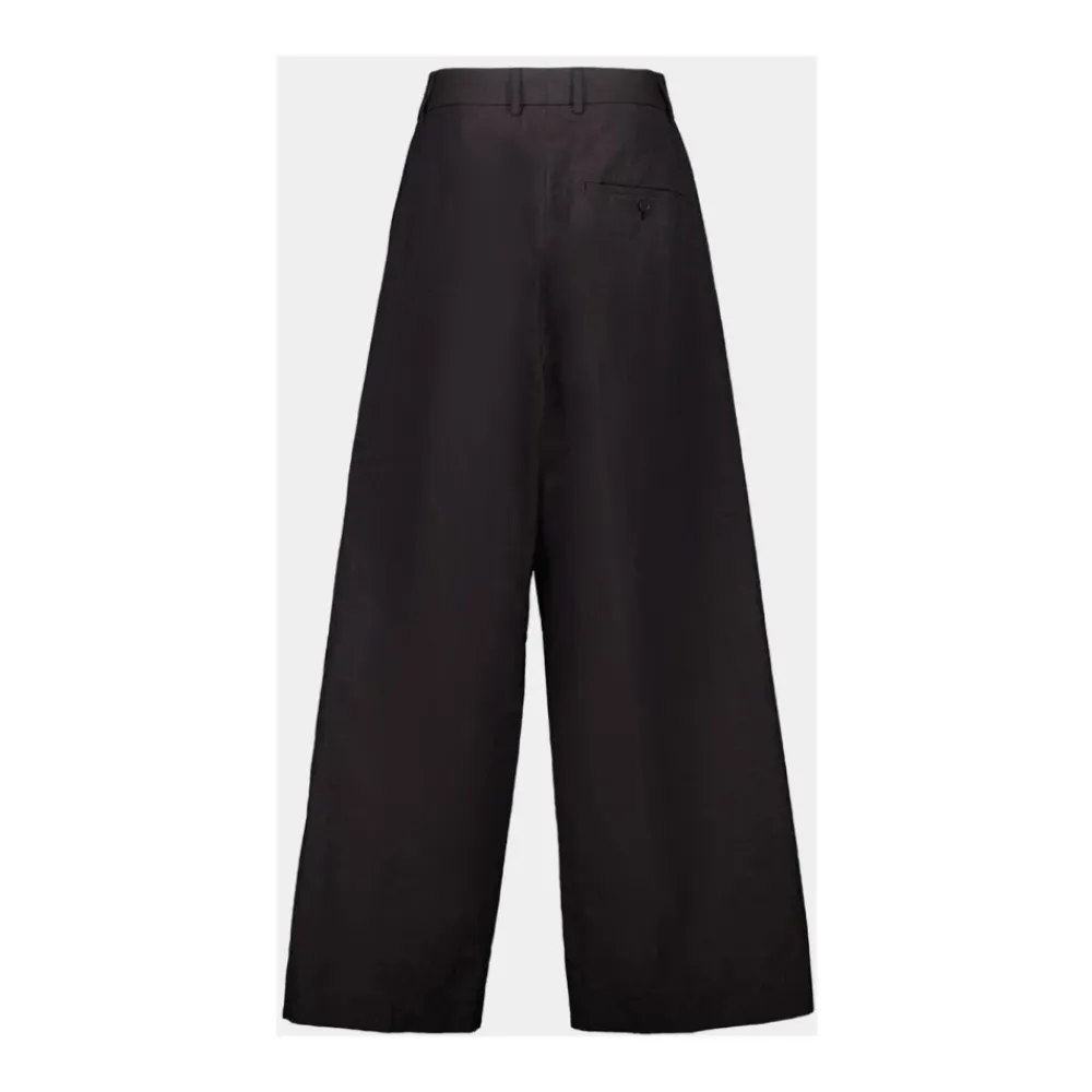 Bukser^Balenciaga Cotton Large-Fit Bukser Sort