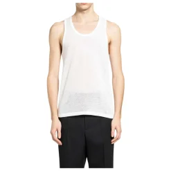 Strik<Tom Ford Cotton Mesh Tanktop Hvid