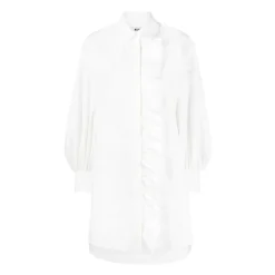 Bluser & Skjorter^MSGM Cotton Poplin Dress Hvid