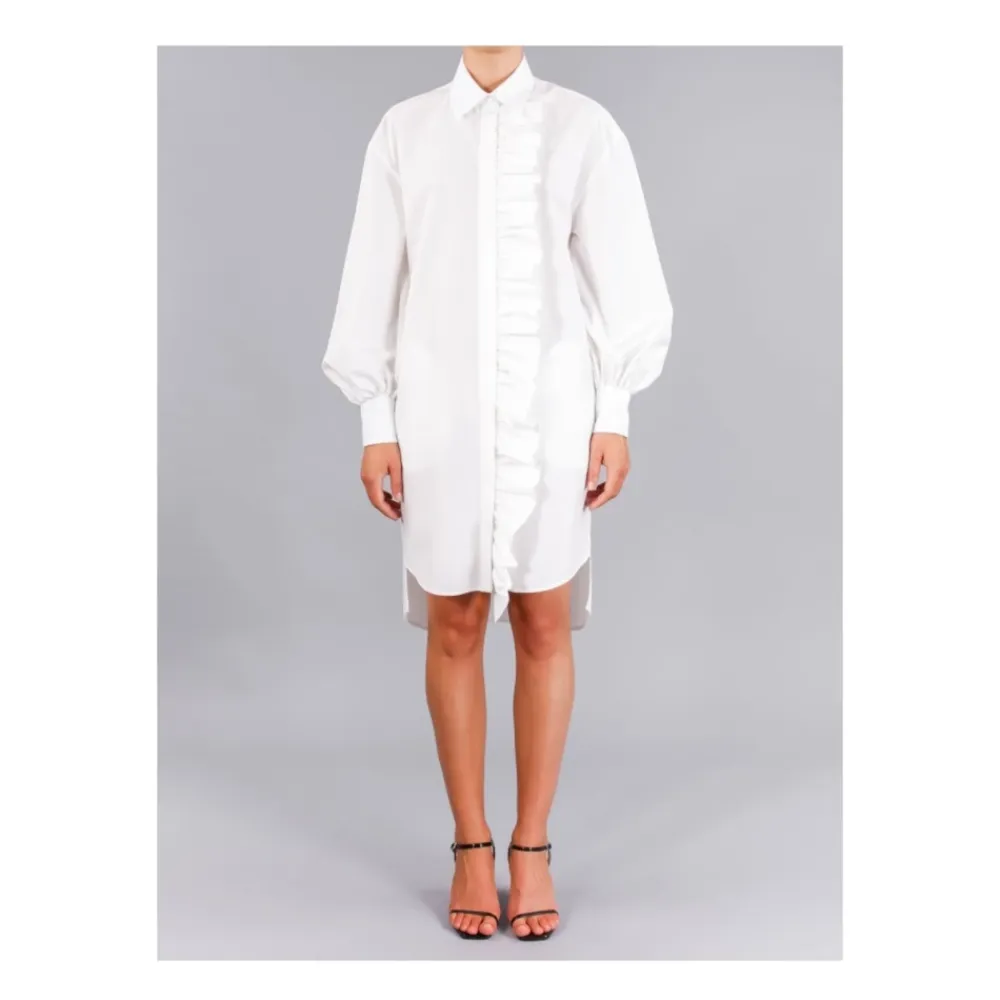 Bluser & Skjorter^MSGM Cotton Poplin Dress Hvid