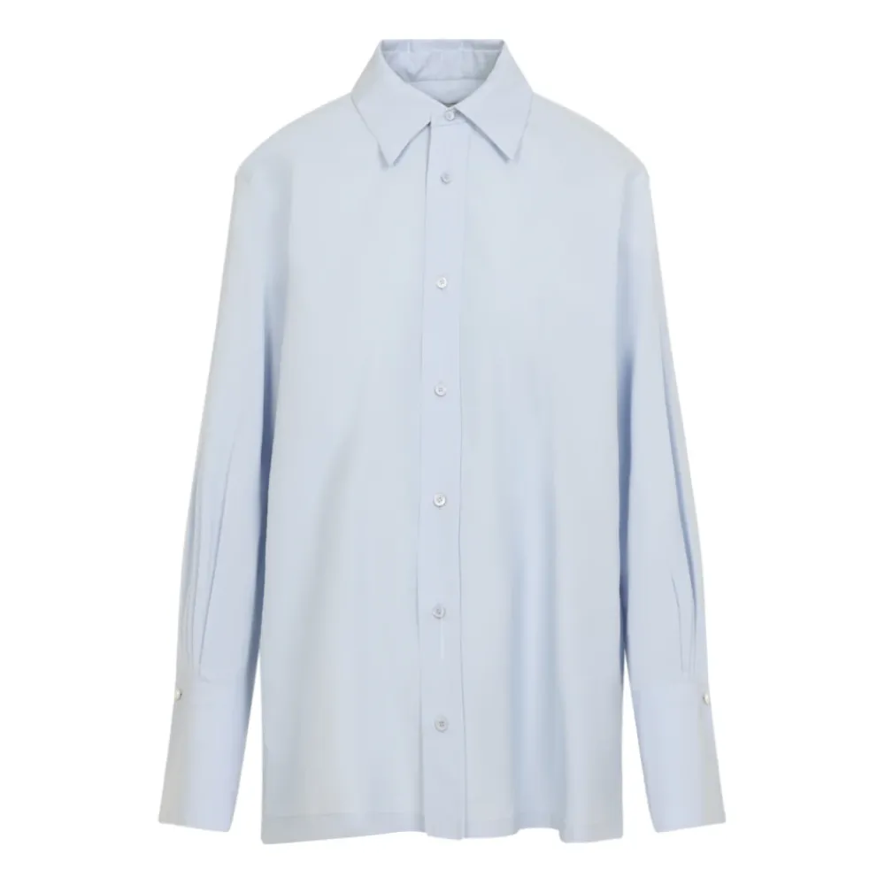 Bluser & Skjorter<Carven Cotton Poplin Shirt Blå