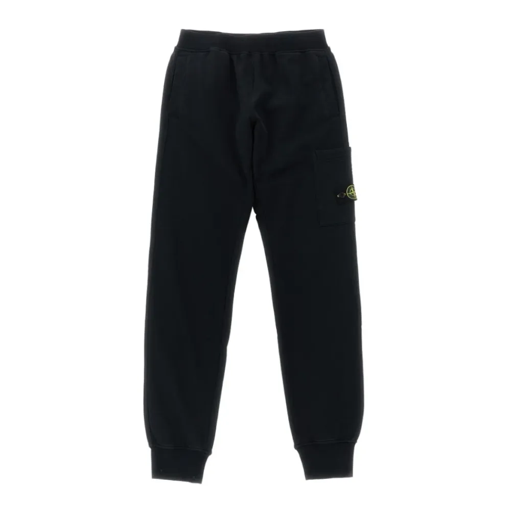 Underdele<Stone Island Cotton Sweatpants Sort