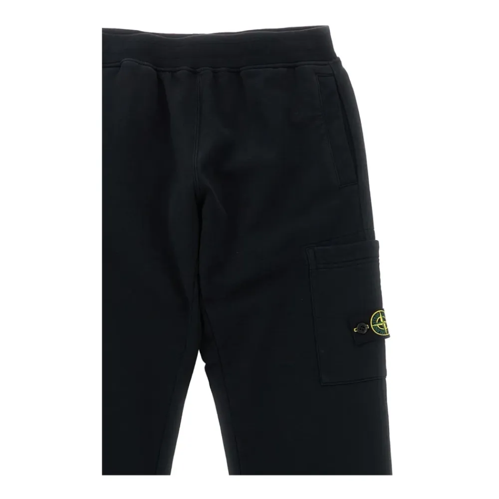 Underdele<Stone Island Cotton Sweatpants Sort