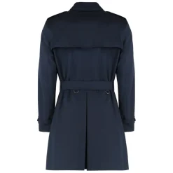 Frakker<Burberry Cotton Trench Coat Blå