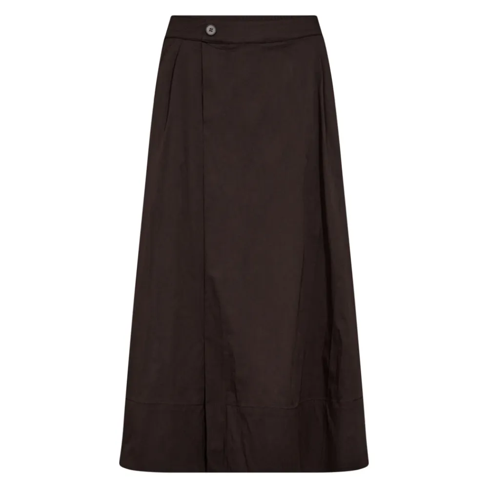 Nederdele^Co'Couture Cottoncc Crisp Midi Nederdel Brun