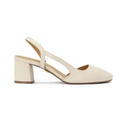 Pumps|Stiletter^Kazar Creme pumps med udskåret overdel Beige