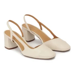 Pumps|Stiletter^Kazar Creme pumps med udskåret overdel Beige