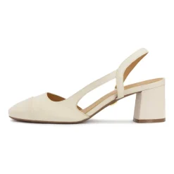 Pumps|Stiletter^Kazar Creme pumps med udskåret overdel Beige