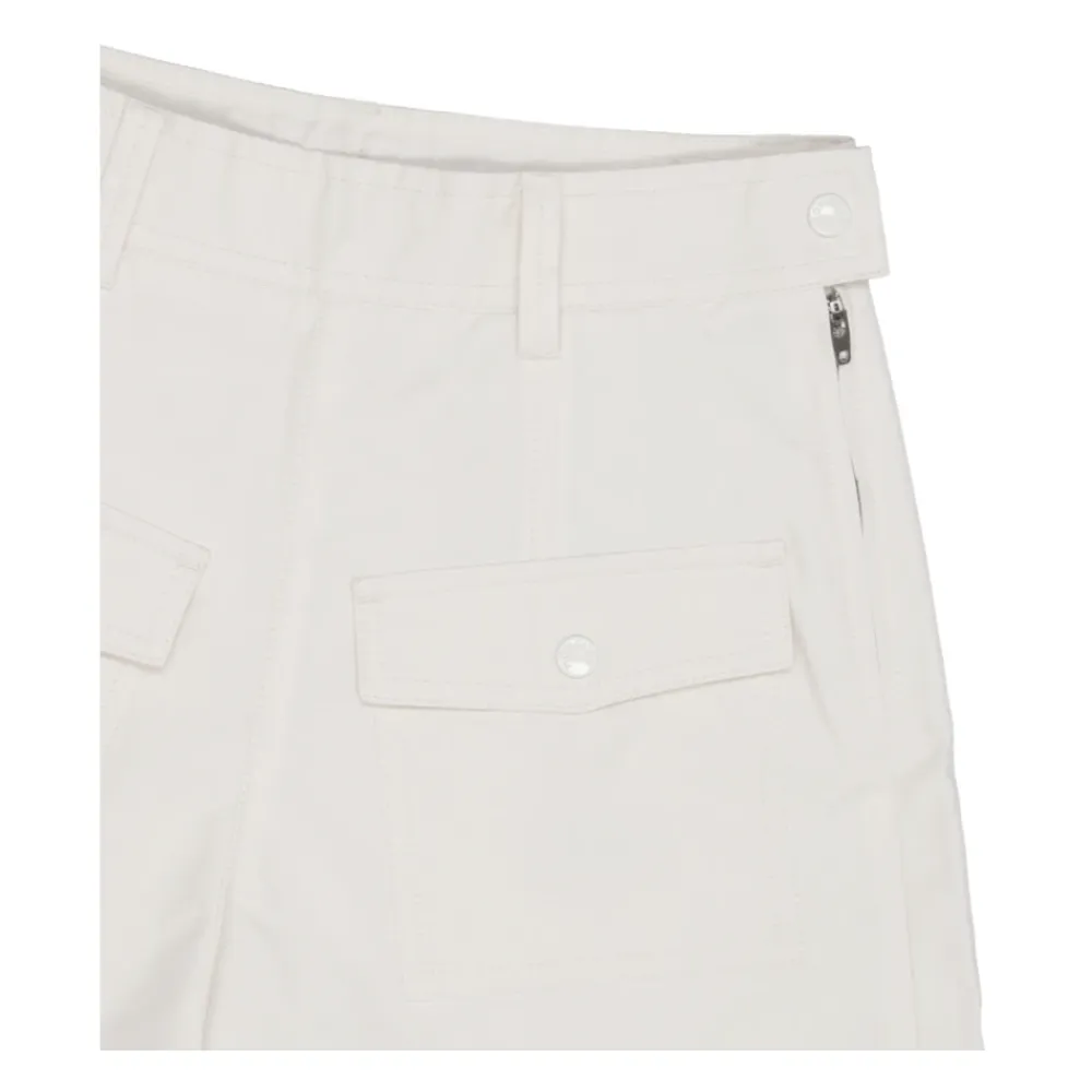 Underdele^Moncler Cremefarvede shorts med logo Beige