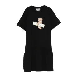 Jumpsuits^Moschino Crew Neck Half-Sleeve Kjole med Print Sort