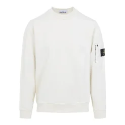 Sweatshirts^Stone Island Crew Neck Sweatshirt Hvid