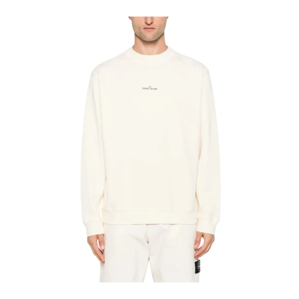 Sweatshirts^Stone Island Crew Neck Sweatshirt Beige