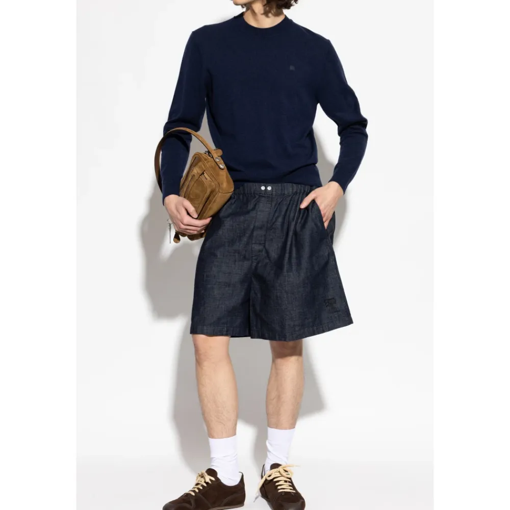 Strik^Acne Studios Crewneck Sweater Blå