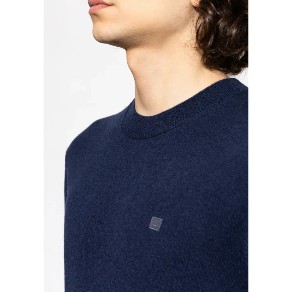 Strik^Acne Studios Crewneck Sweater Blå