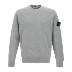 Sweatshirts^Stone Island Crewneck Sweater Grå