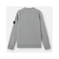 Strik<Stone Island Crewneck sweater med raglanærmer og ribkanter Grå