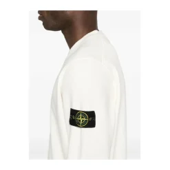 Trøjer|Sweatshirts<Stone Island Crewneck Sweatshirt Hvid