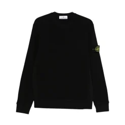 Strik<Stone Island Crewneck Sweatshirt Sort