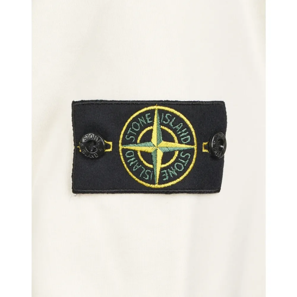 Trøjer|Sweatshirts^Stone Island Crewneck Sweatshirt Hvid