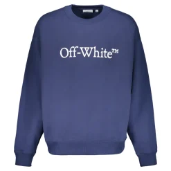 Sweatshirts^Off White Crewneck Sweatshirt Blå