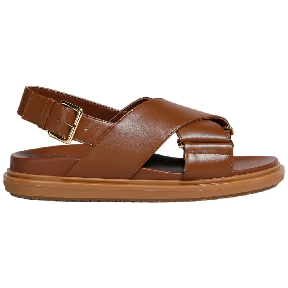 Sandaler<Marni Crisscross Fussbett Sandal Brun