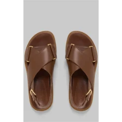 Sandaler<Marni Crisscross Fussbett Sandal Brun