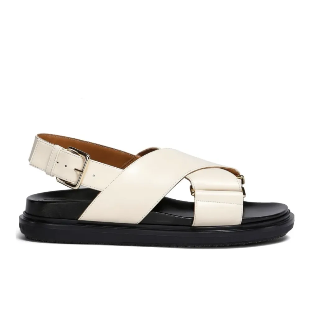 Sandaler<Marni Crisscross Sandal Beige