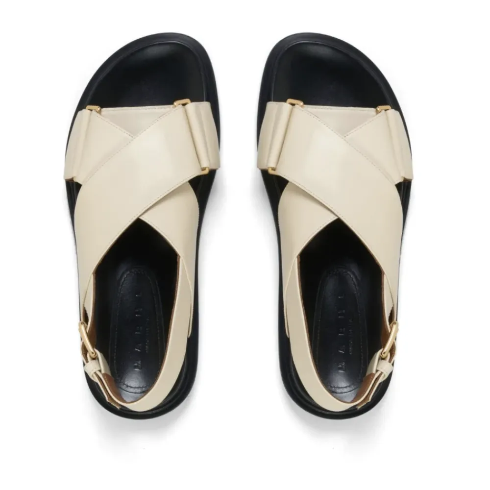 Sandaler<Marni Crisscross Sandal Beige